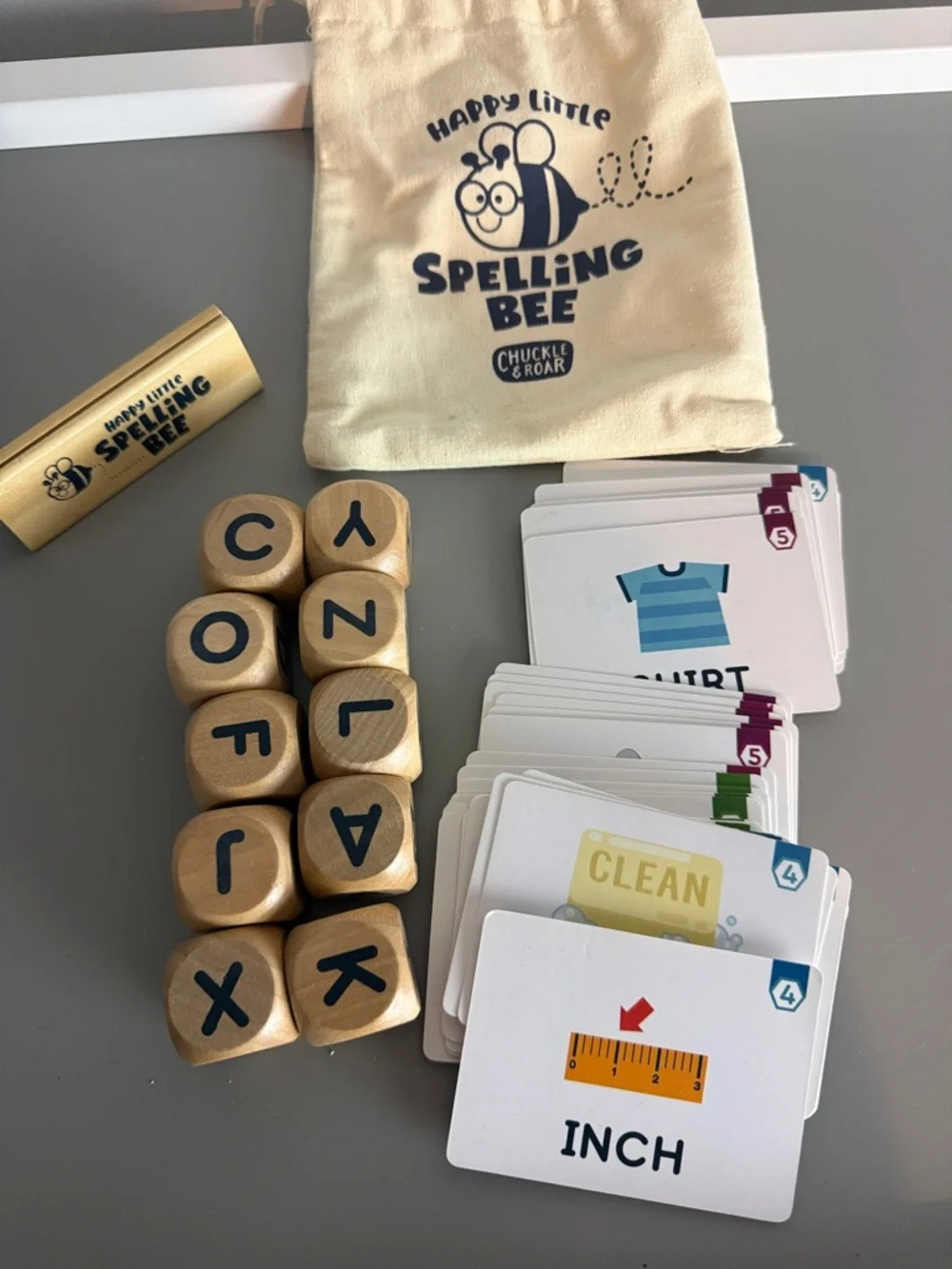 Kids Wooden Letter Game - Spelling Bee Set